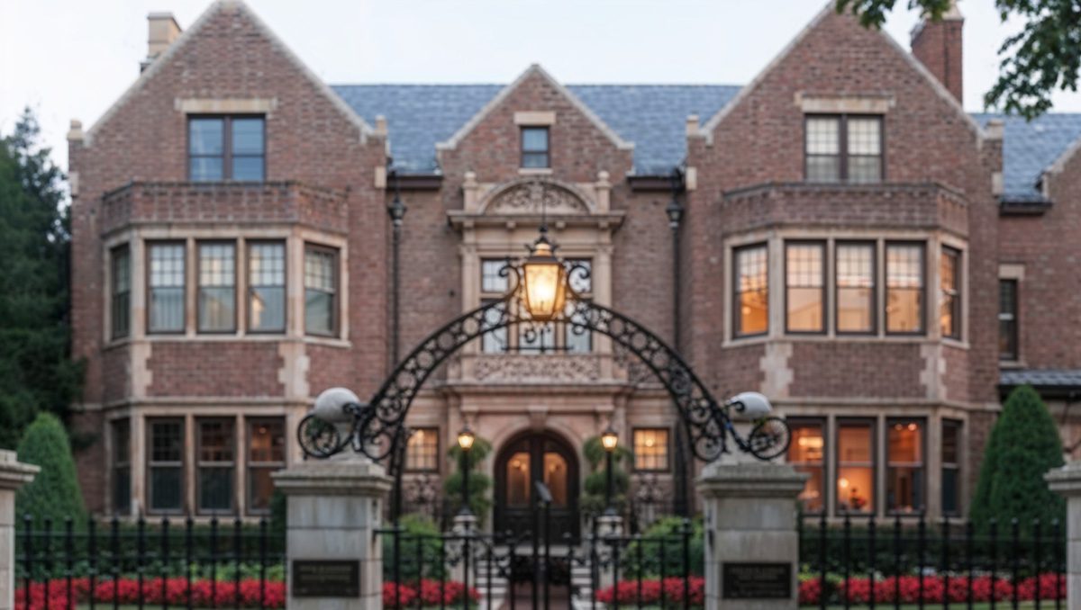 elegant entrance gate to the minnesota governor’s mansion
