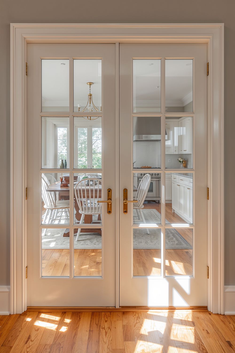 Elegant Glass Panel French Doors With Natural Light