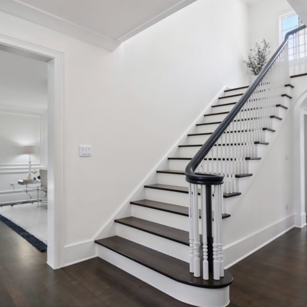 02 elegant staircase in home alone house