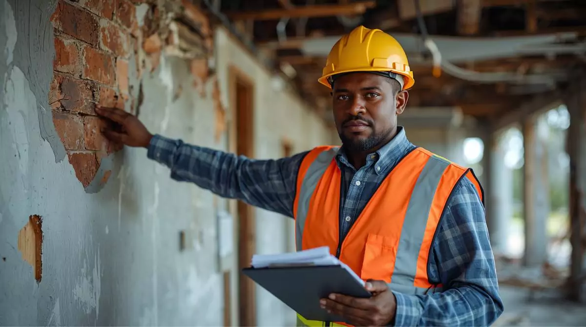 Engineer Conducting Post Hurricane Inspection