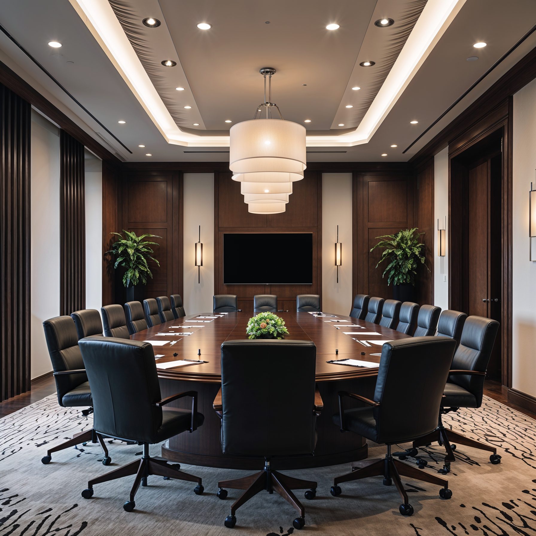 Executive boardroom makeover with professional conference setup