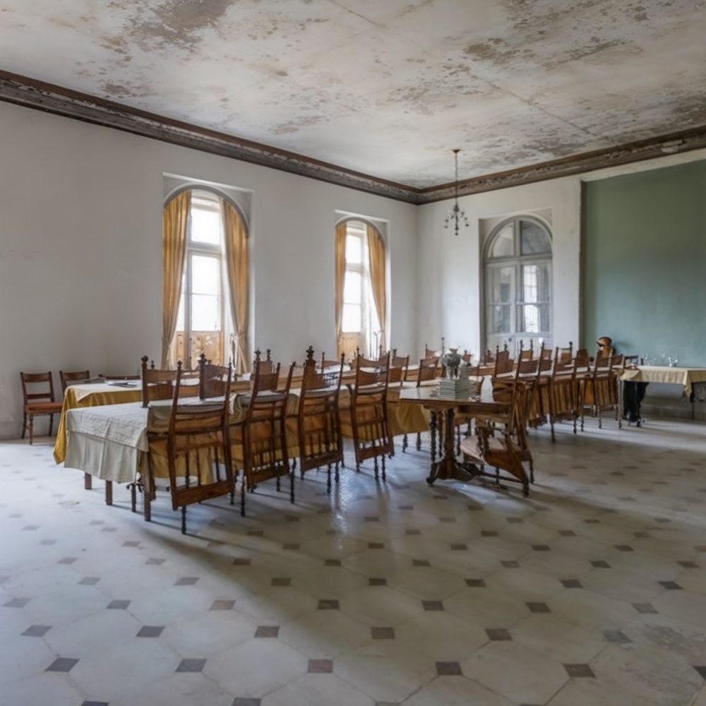 08 expansive dining hall at lynnewood hall