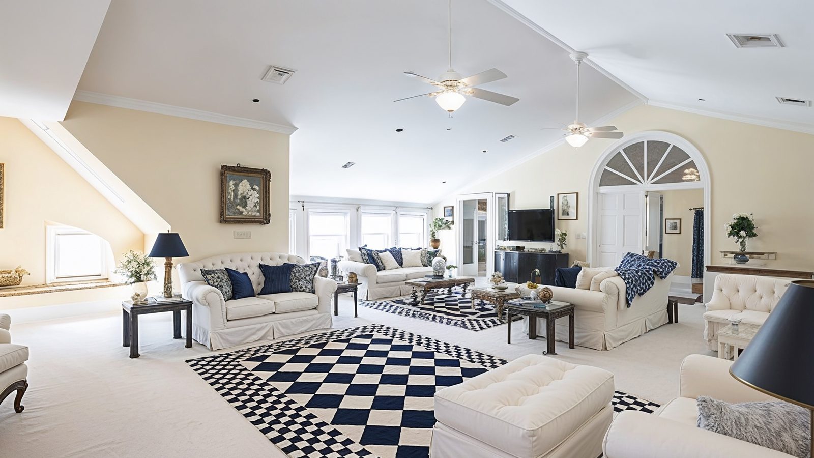 Expansive Upper Level Lounge With Modern Touches