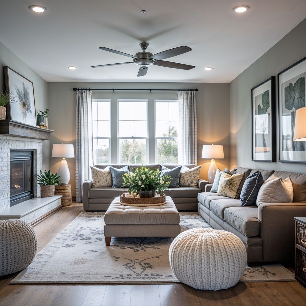 Living room after transformation