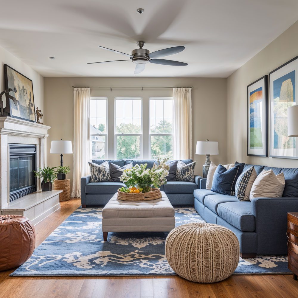 Living room before transformation
