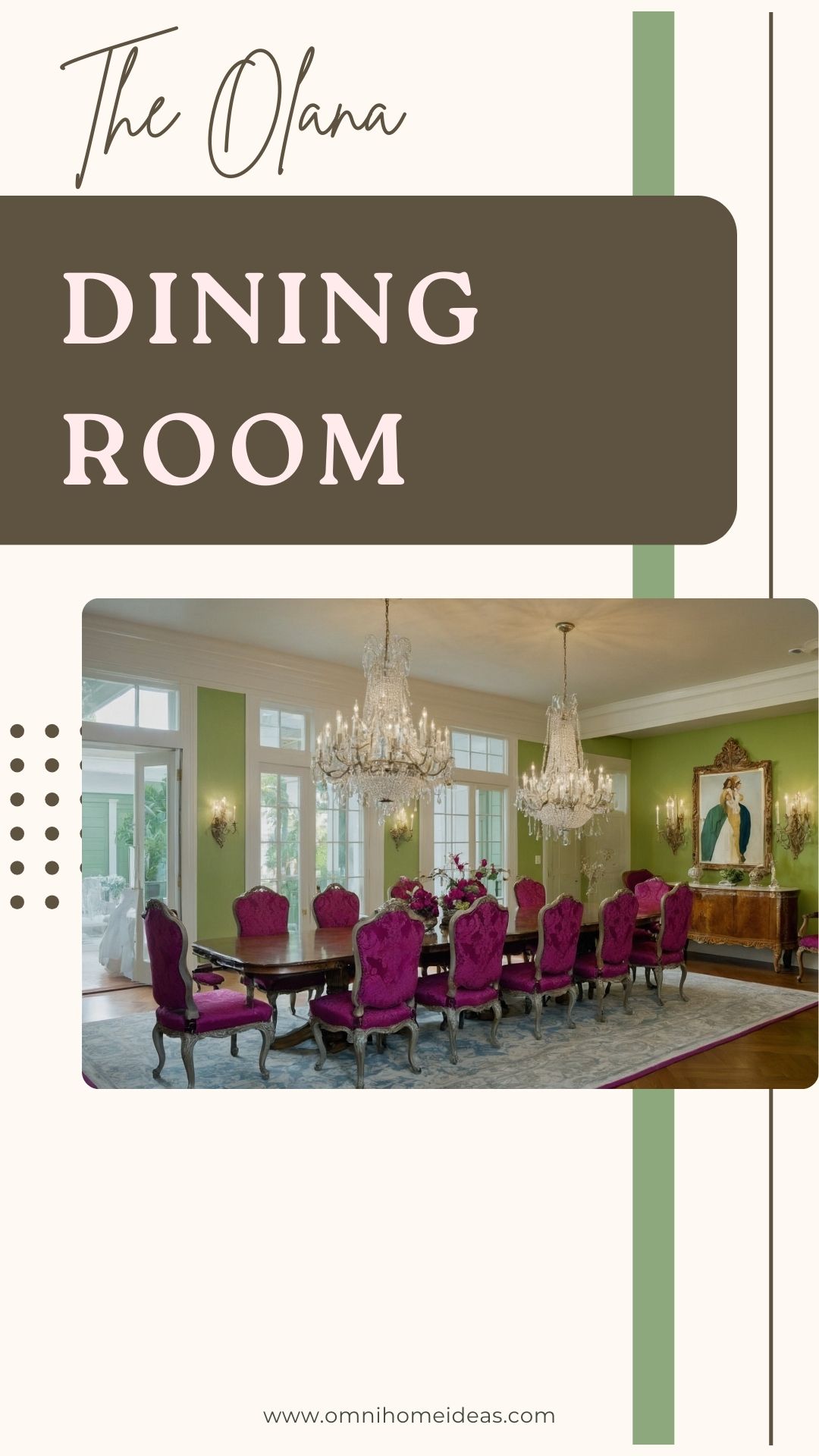 formal dining room at the olana estate