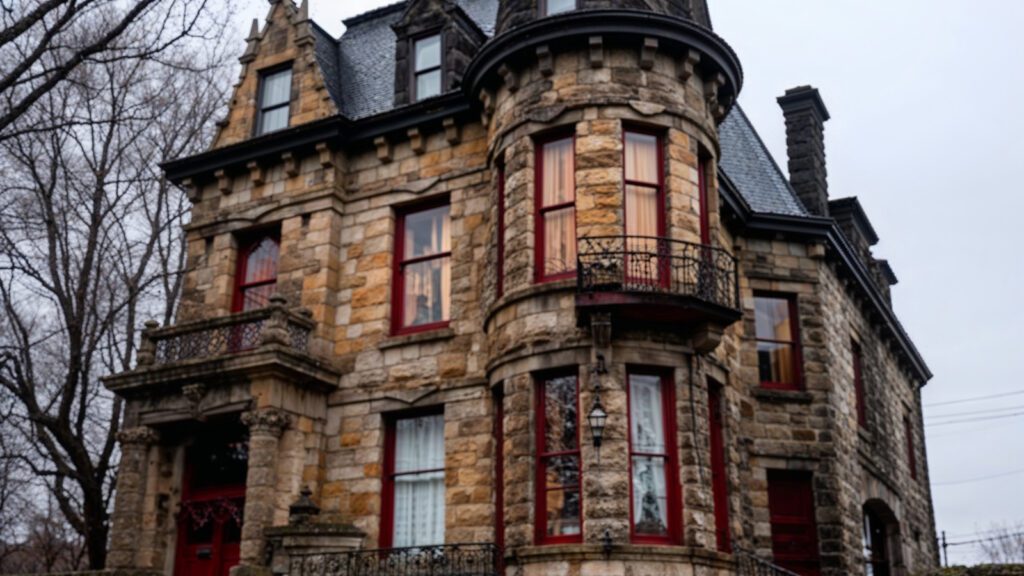 franklin castle cleveland ohio gothic mansion with turret and ir