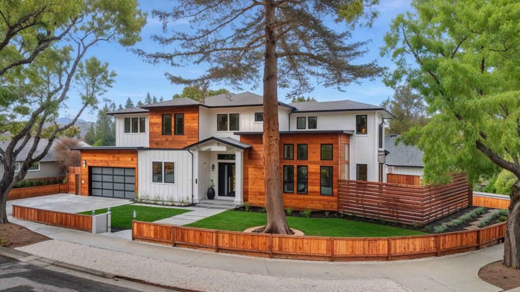 modern farmhouse front in san jose