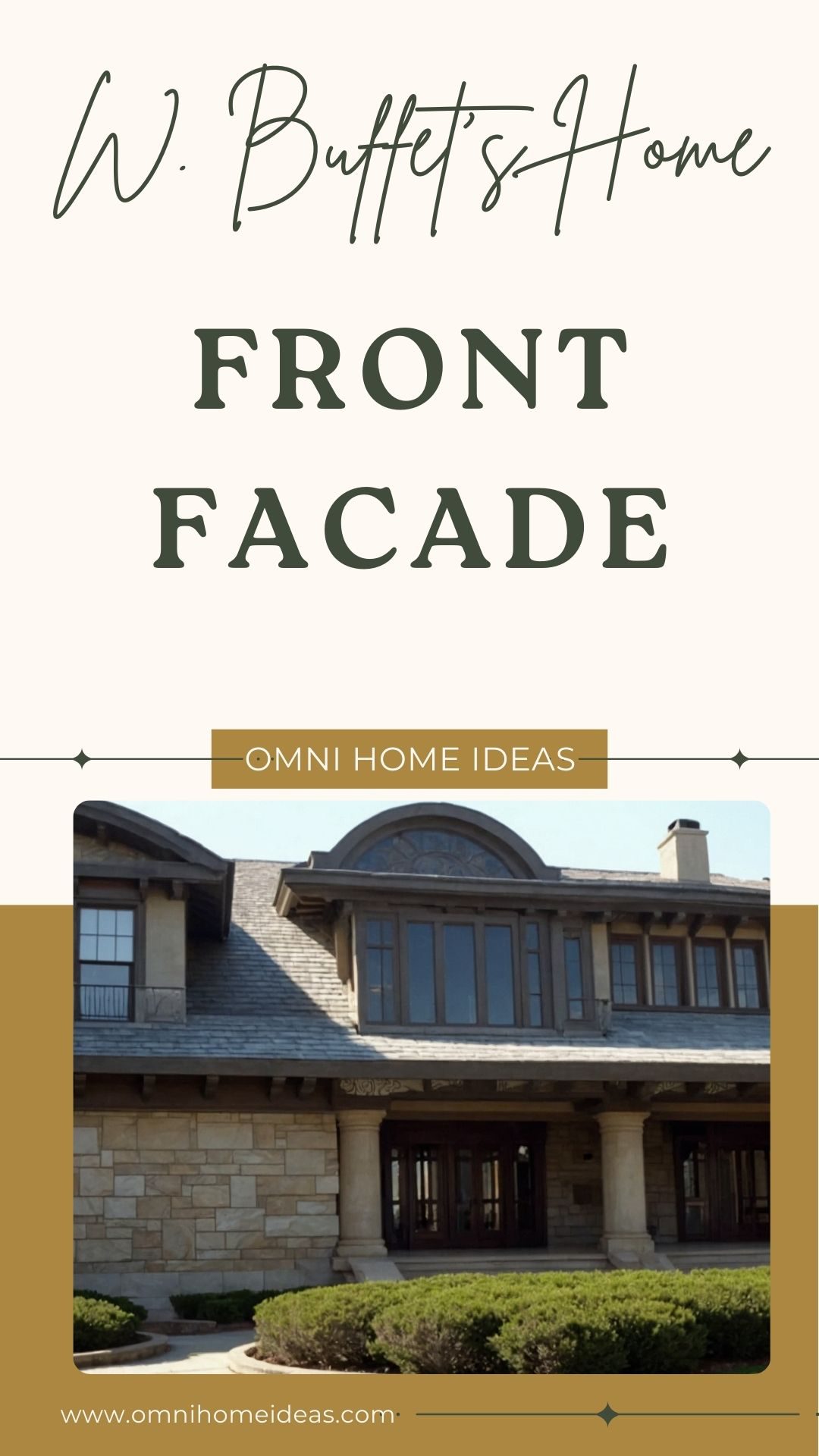 front facade of warren buffett’s omaha house