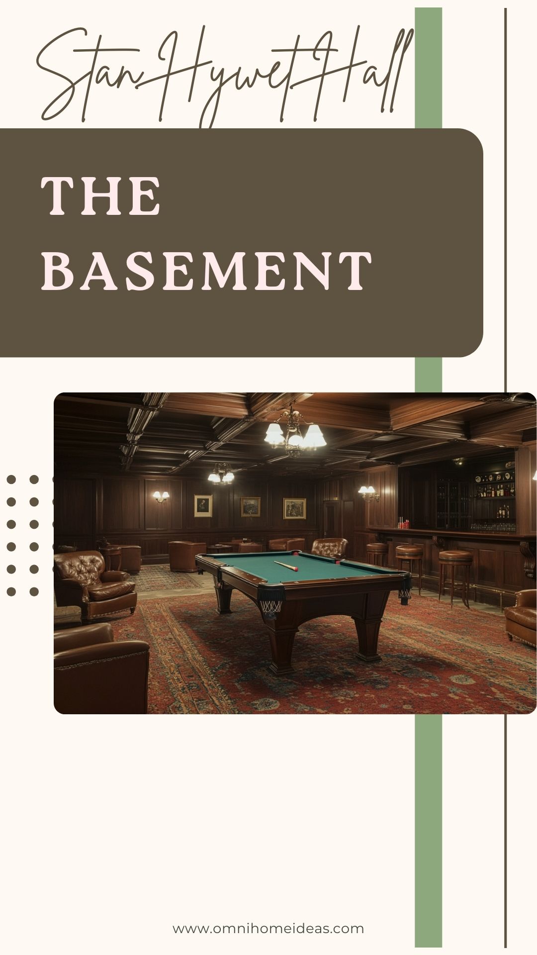 full length basement with recreational spaces