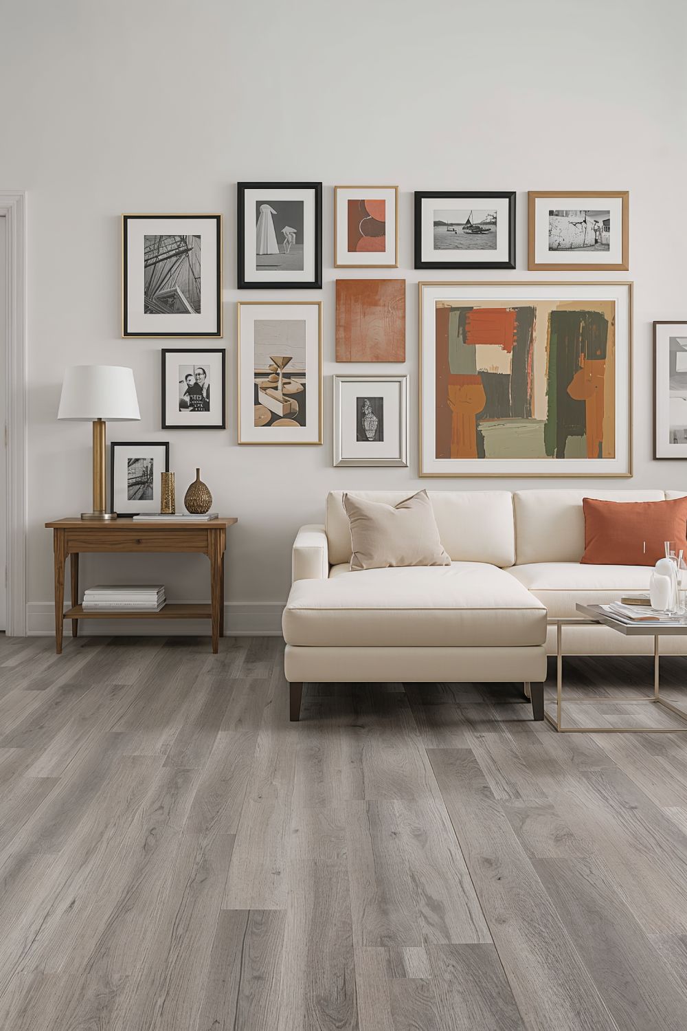 Gallery Wall That Work With Grey Flooring