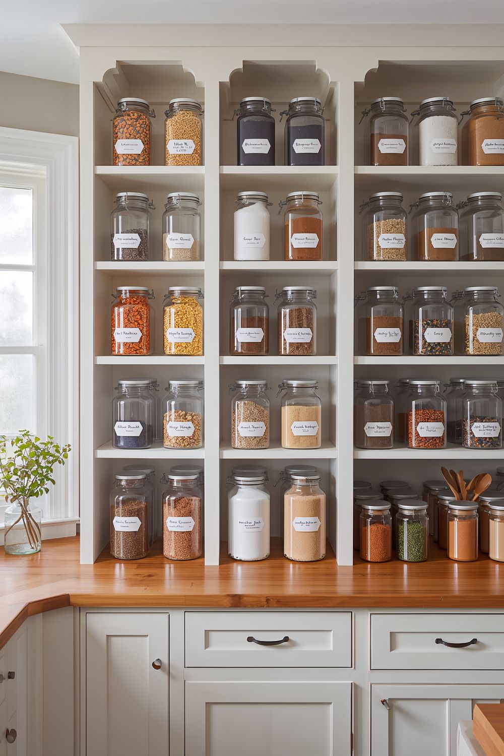 Glass Jar Storage Systems For A Perfectly Organized Farmhouse Pantry