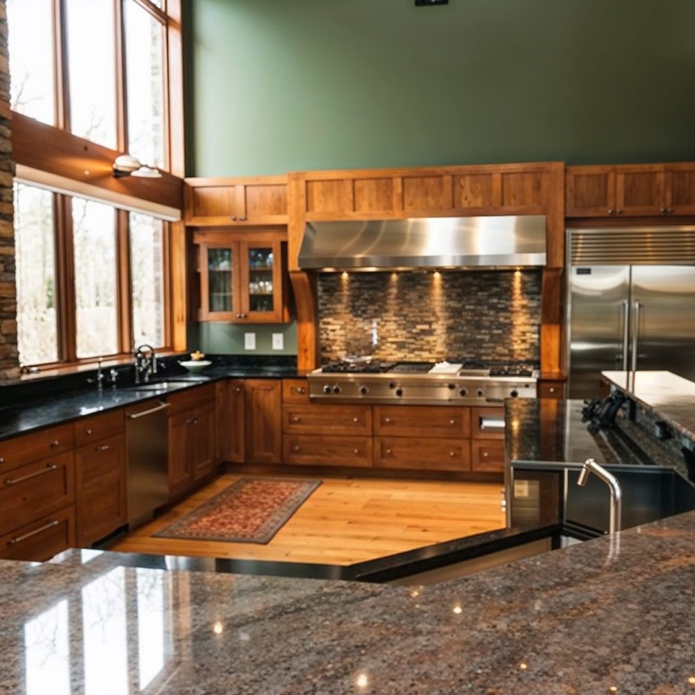 09 gourmet kitchen with central island in jim harbaugh's home