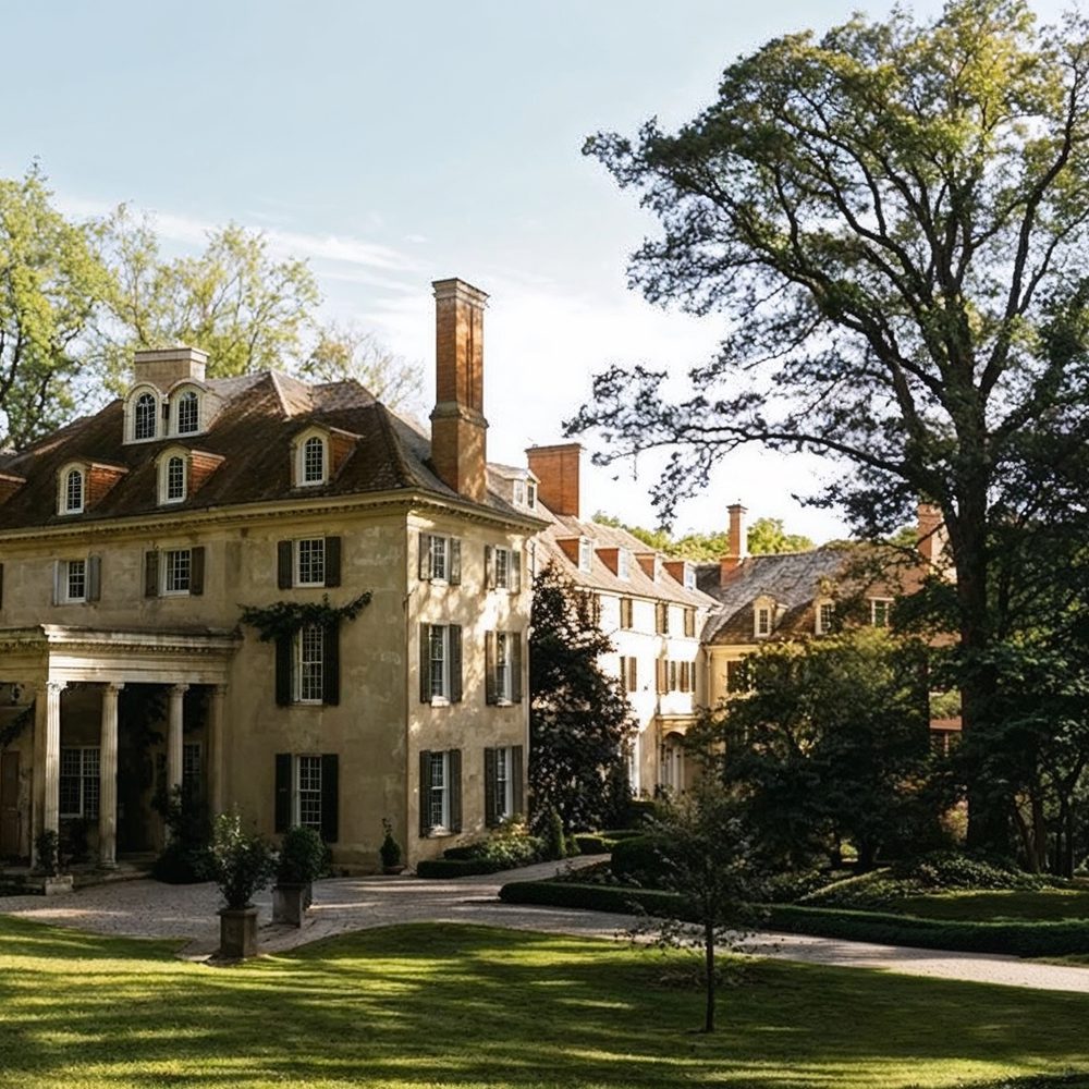 01 grand exterior of winterthur mansion in delaware