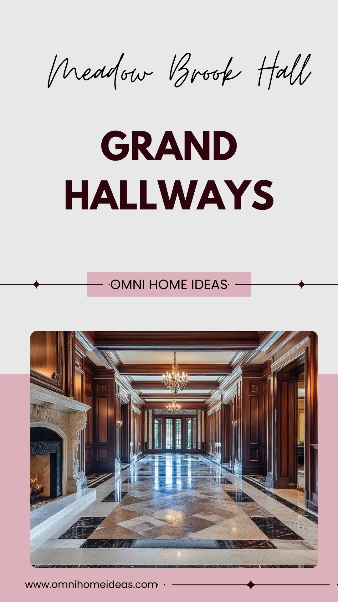 grand hallways of meadow brook hall in rochester hills