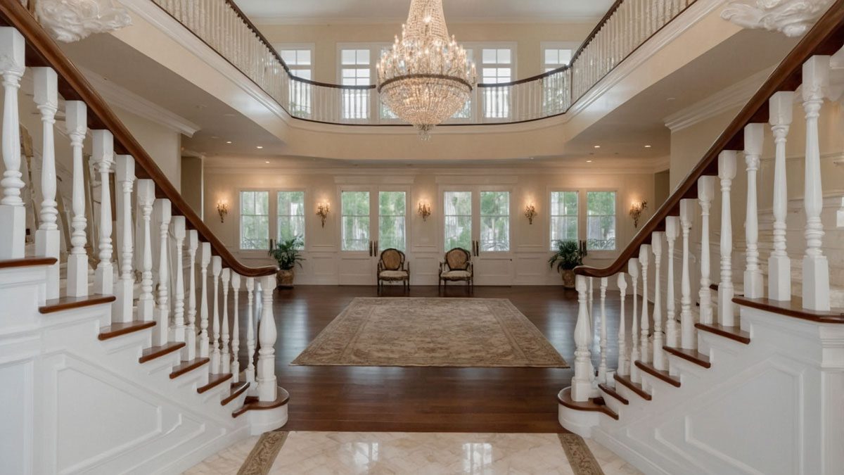 grand staircase and foyer