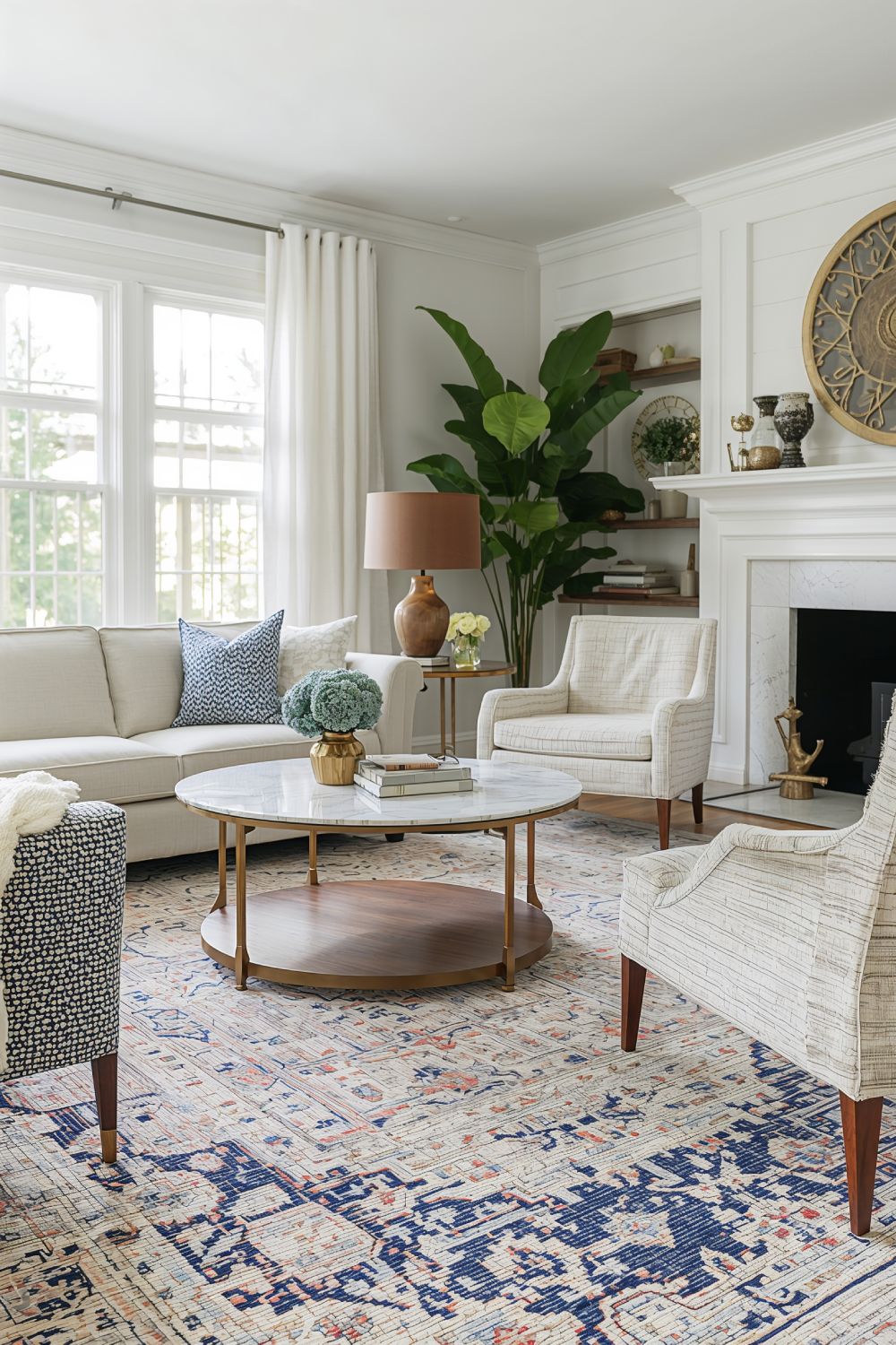 Hand Knotted Rug For A Cozy & Elegant Living Room