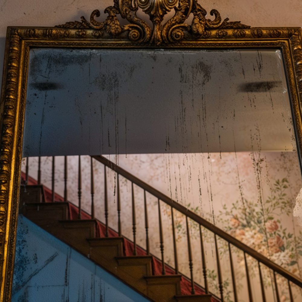 03 haunted mirror reflecting staircase at myrtles plantation