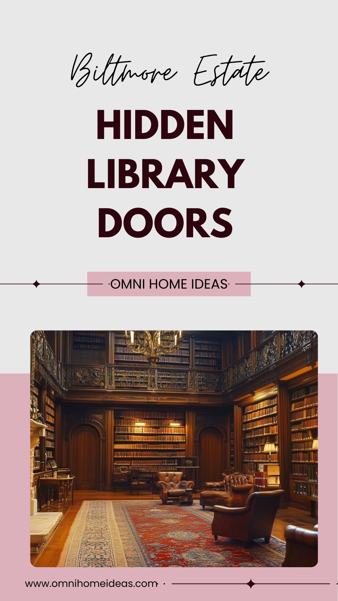 hidden library doors at biltmore estate in asheville