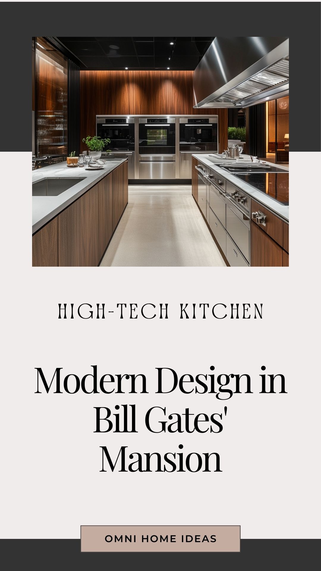 high tech kitchen modern design in bill gates' mansion
