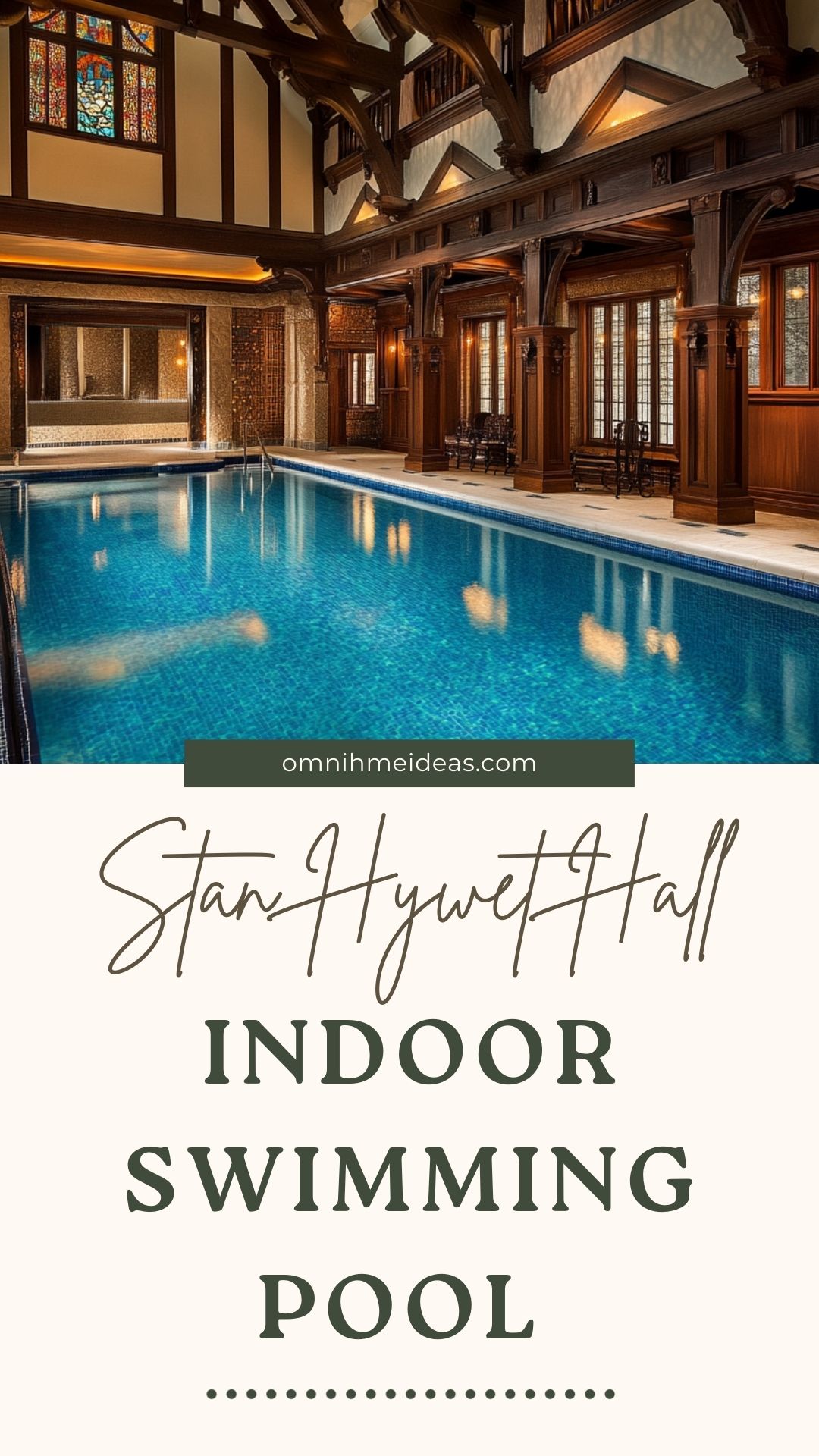 historic indoor pool in stan hywet’s basement