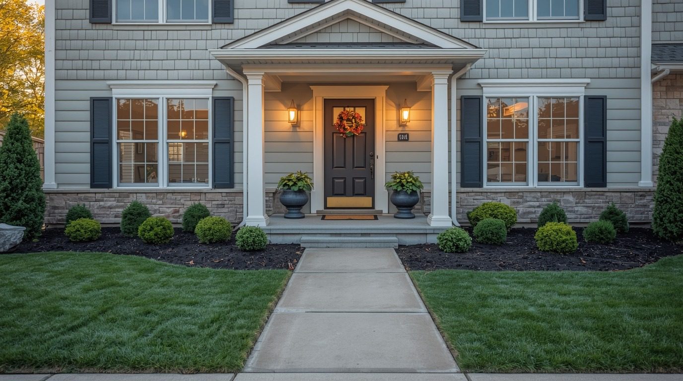 Home With Fresh Curb Appeal