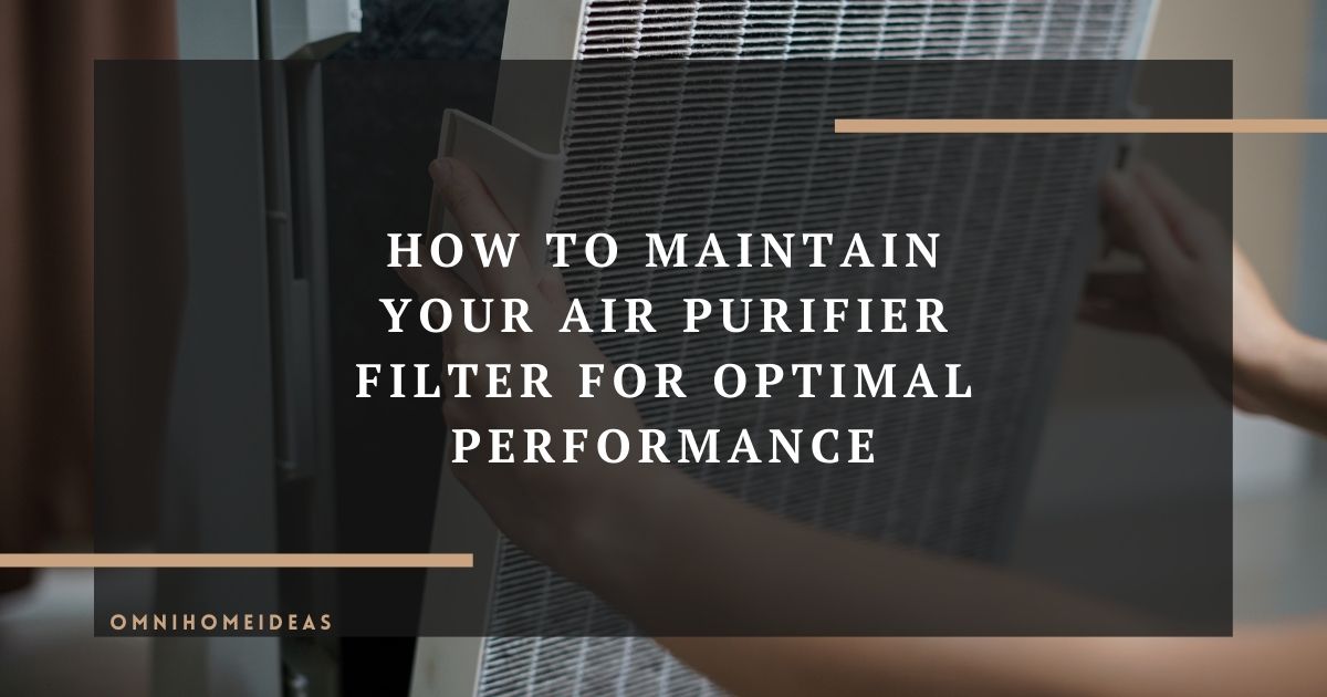 how to maintain your air purifier filter for optimal performance