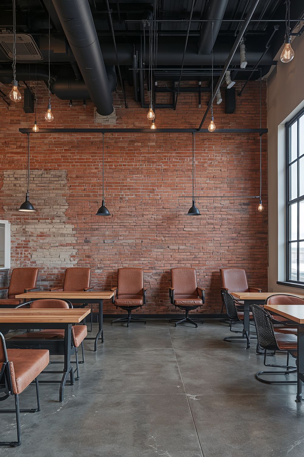 Industrial Chic Exposed Brick Nail Salon