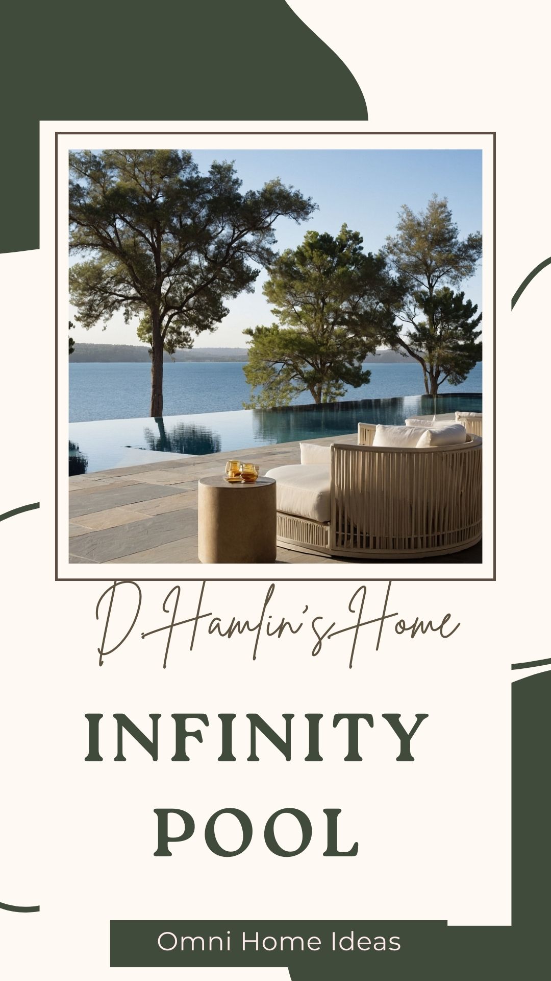 infinity pool overlooking lake norman at denny hamlin’s mansion