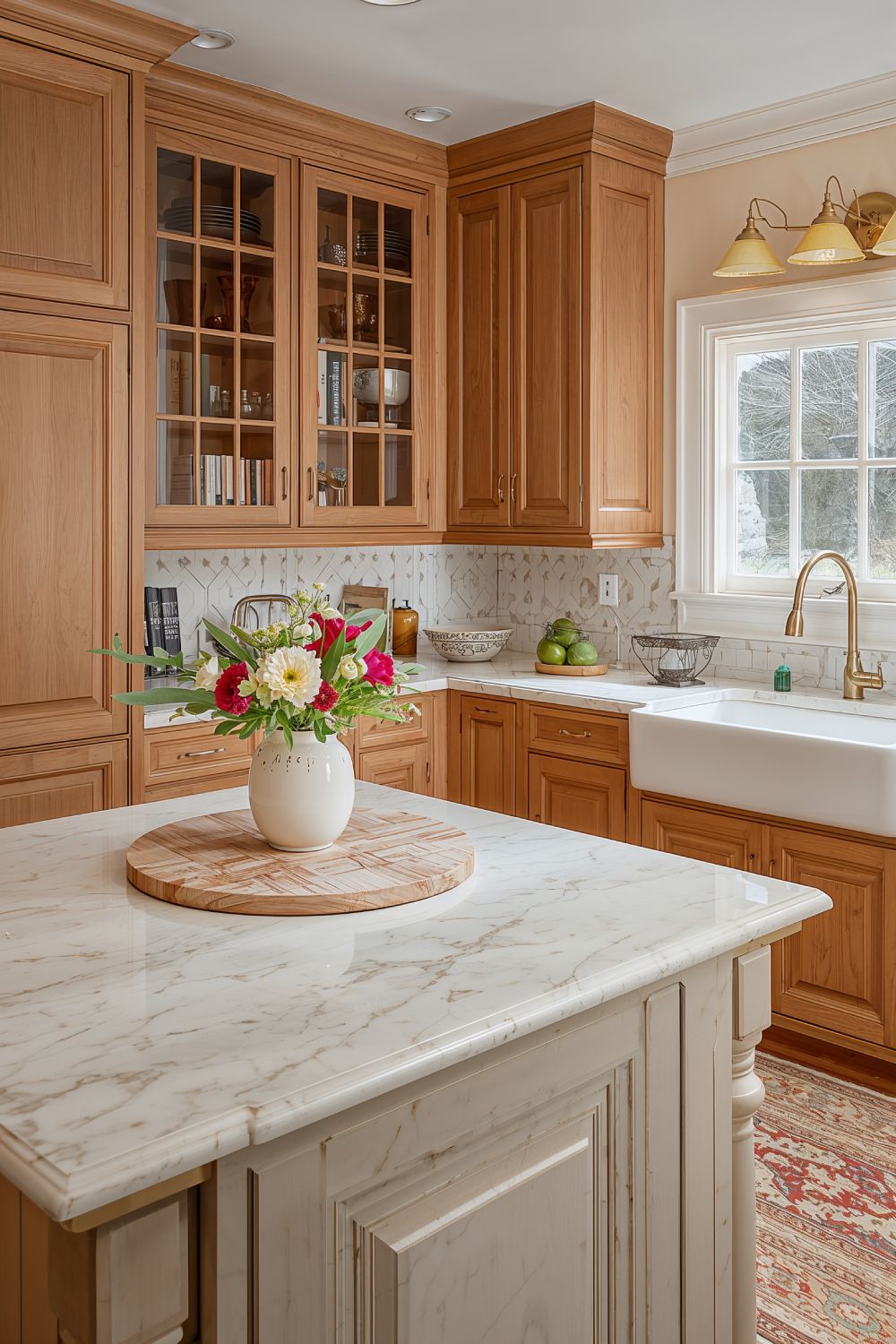 Ivory Quartz Perfect Oak Cabinet Countertop Choice
