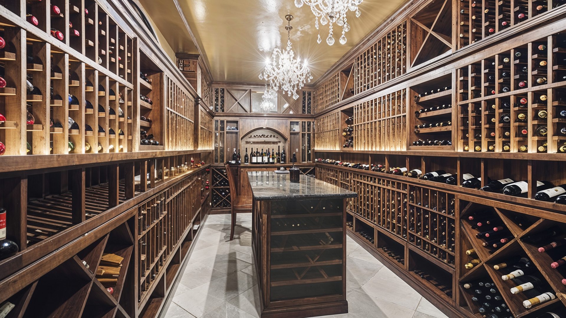 LaLaurie Mansion Wine Cellar Crystal Chandelier Extensive Collection New Orleans