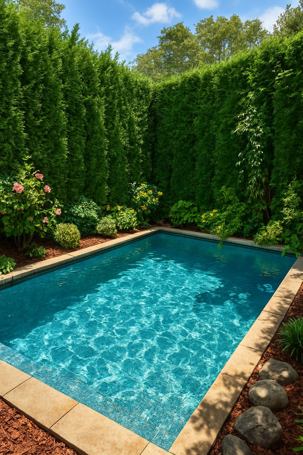 Living Plant Hedge Pool Privacy Fence Ideas