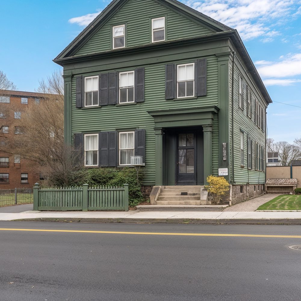 lizzie borden house exterior in daylight historic fall river l