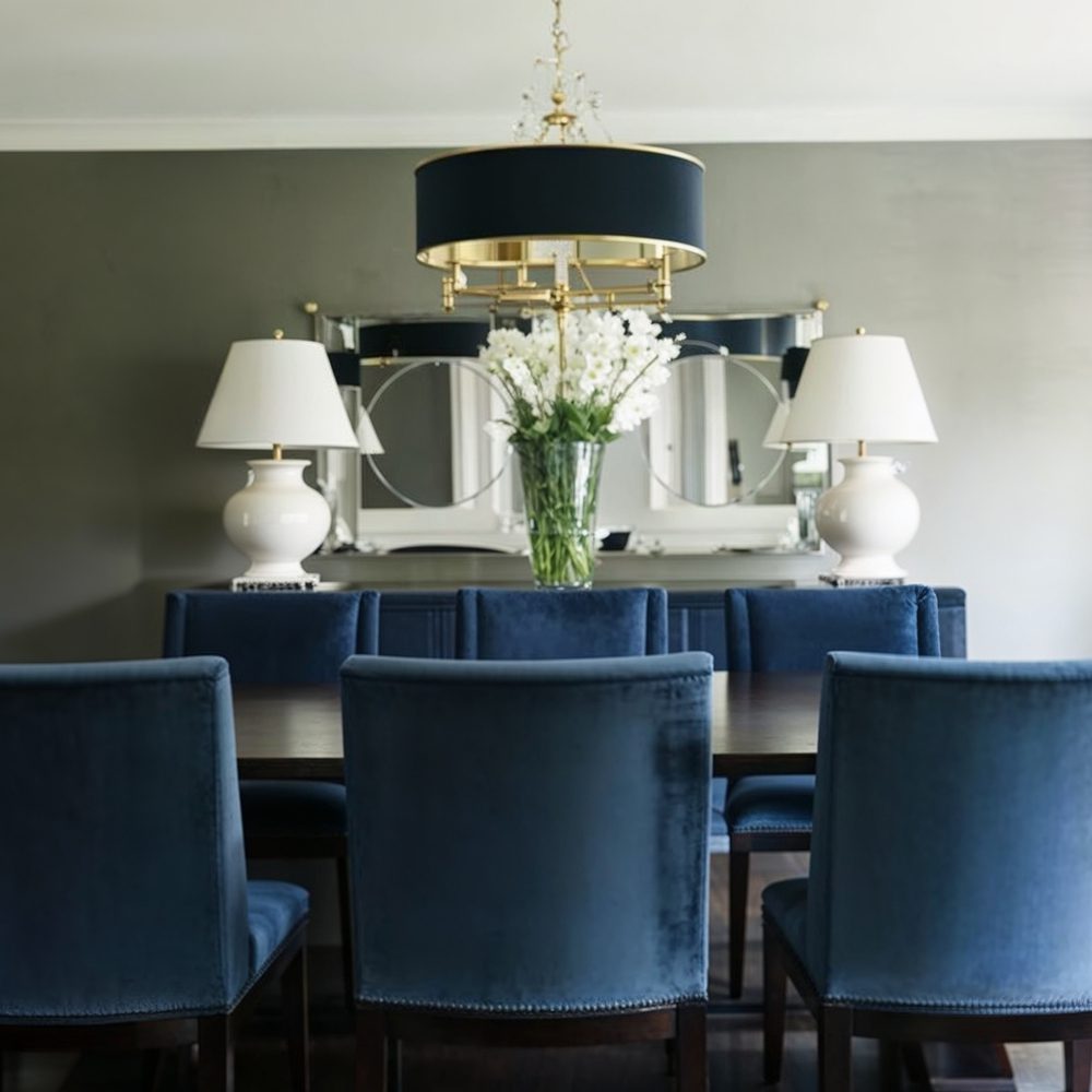 06 luxe navy and gray dining room