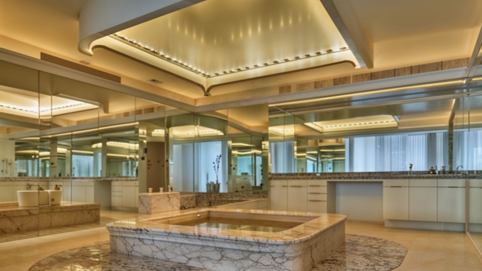 luxurious marble bathroom in walker mccune mansion