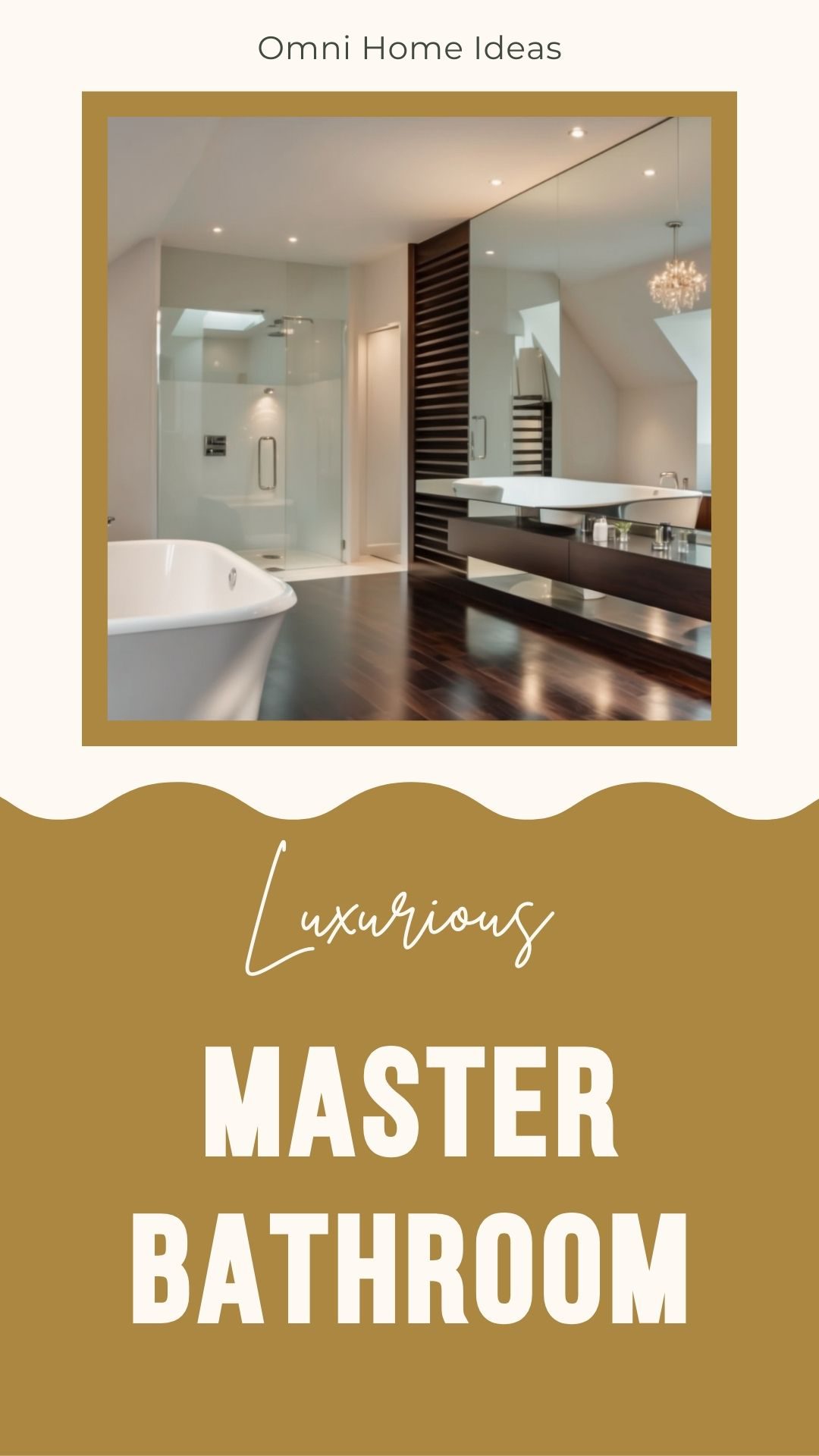 luxurious master bathroom with skylights