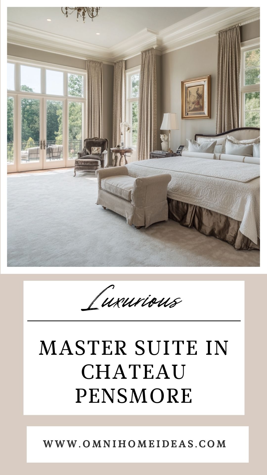 luxurious master suite in chateau pensmore