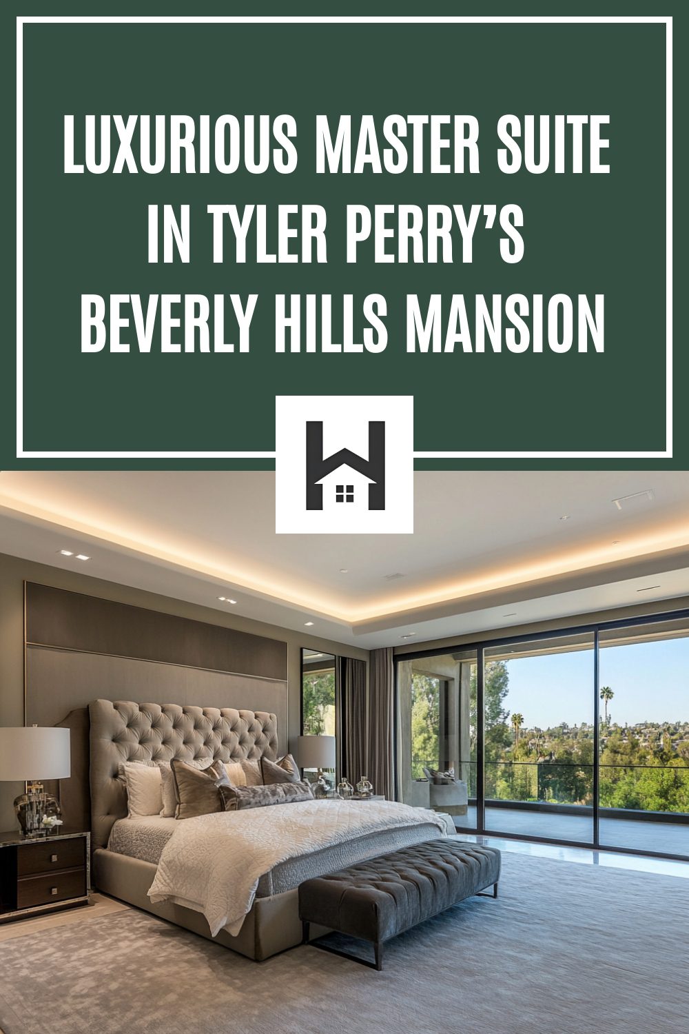 luxurious master suite in tyler perry s beverly hills mansion