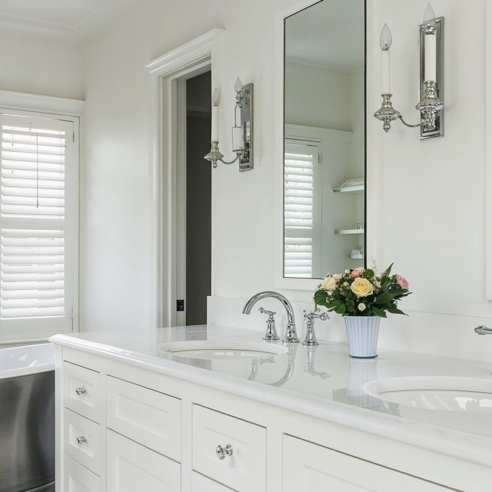 08 luxurious white and chrome master bath