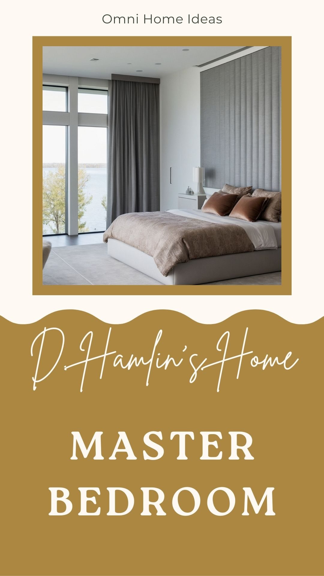 master bedroom with lake views in denny hamlin’s mansion