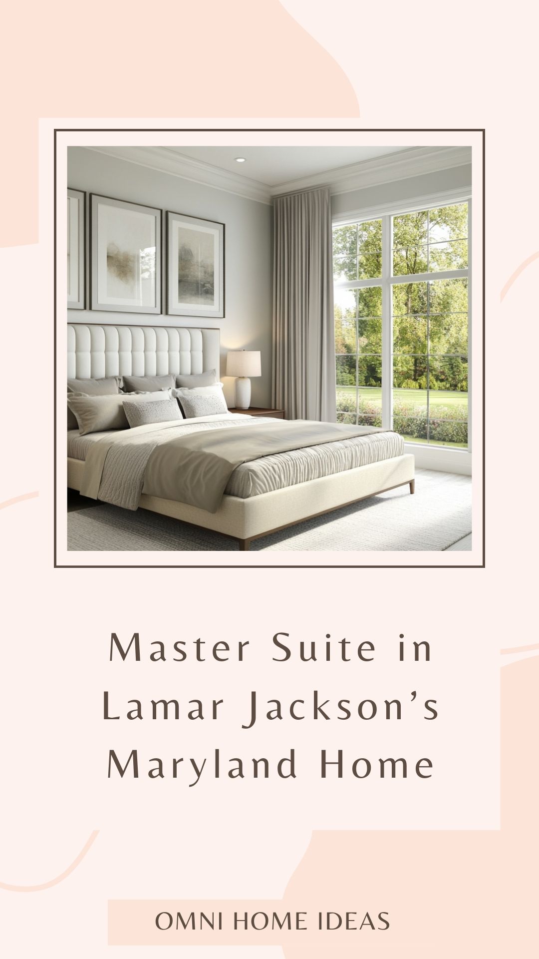 master suite in lamar jackson’s maryland home