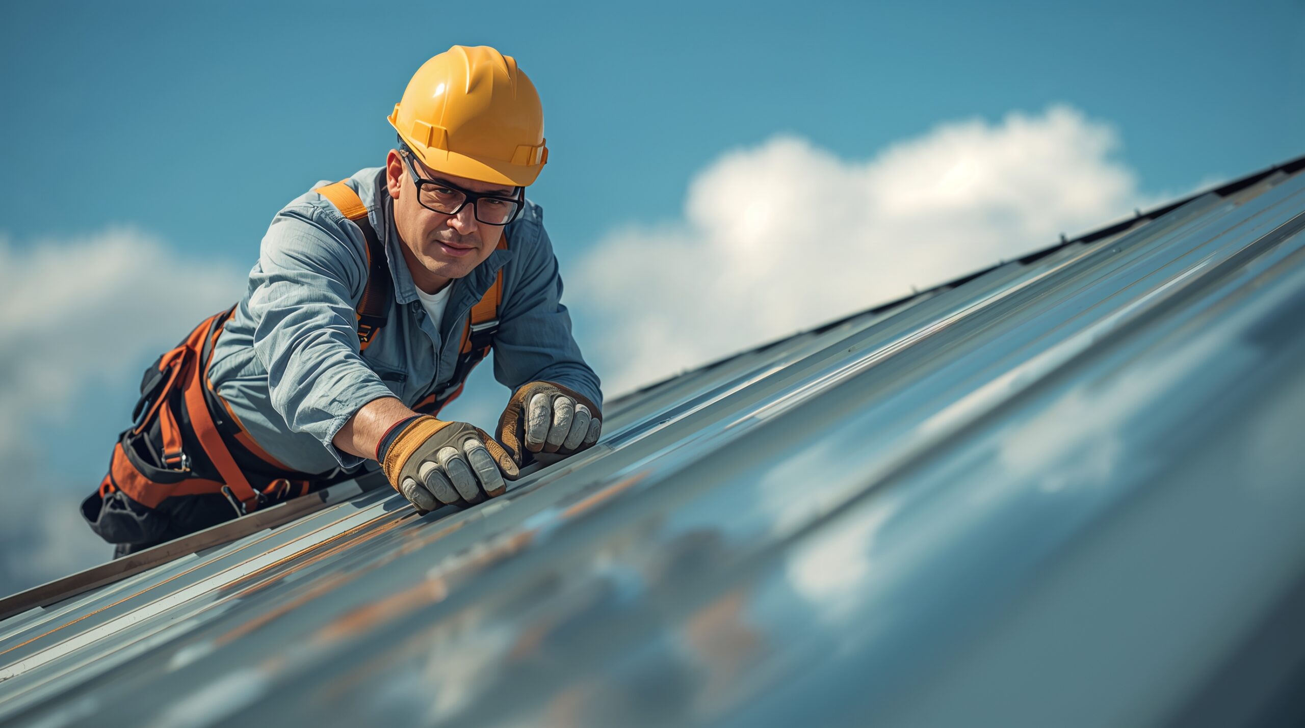 Metal Roof Installation In Progress