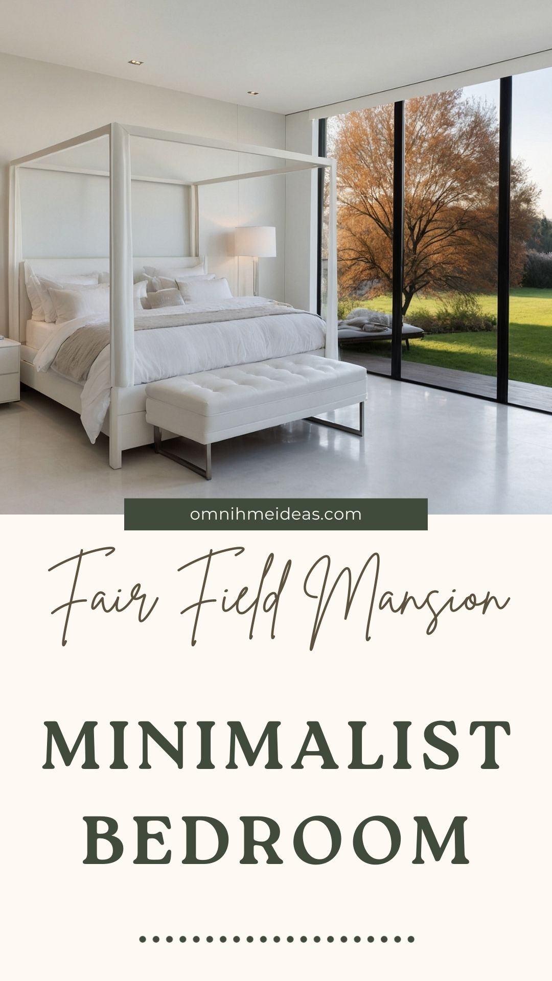 minimalist bedroom design in fair field mansion
