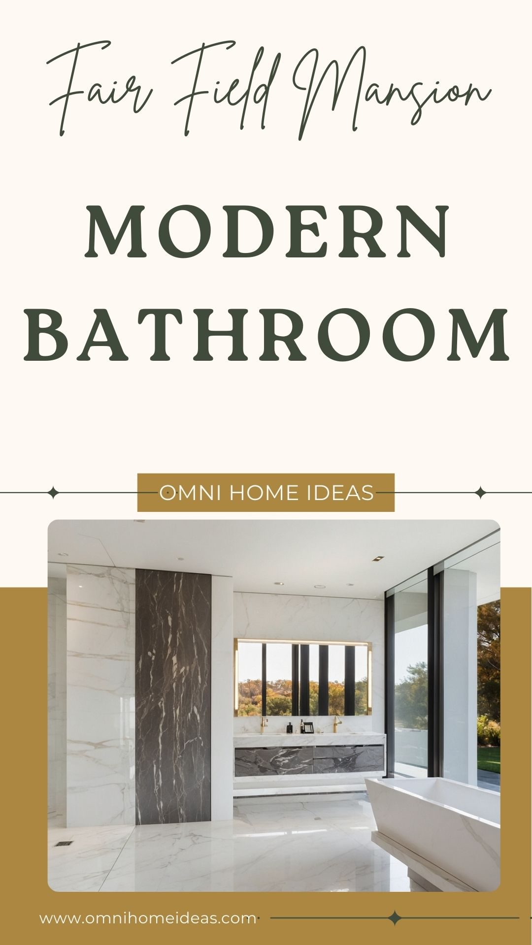 modern bathroom with panoramic views in fair field mansion