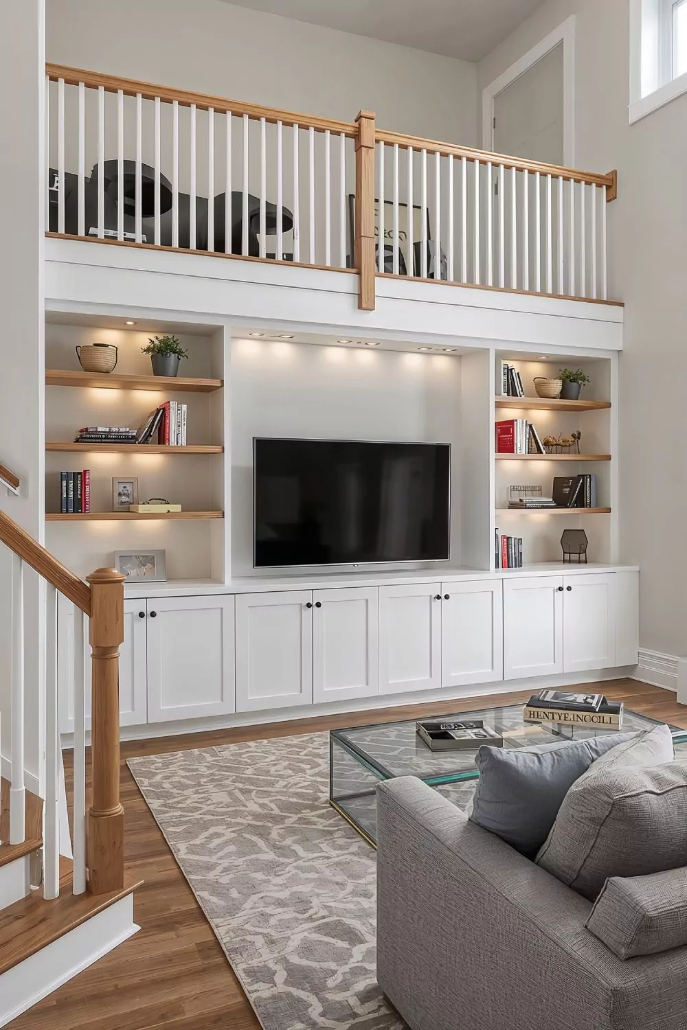 Modern Built In Ideas For Raised Ranch Railing Updates