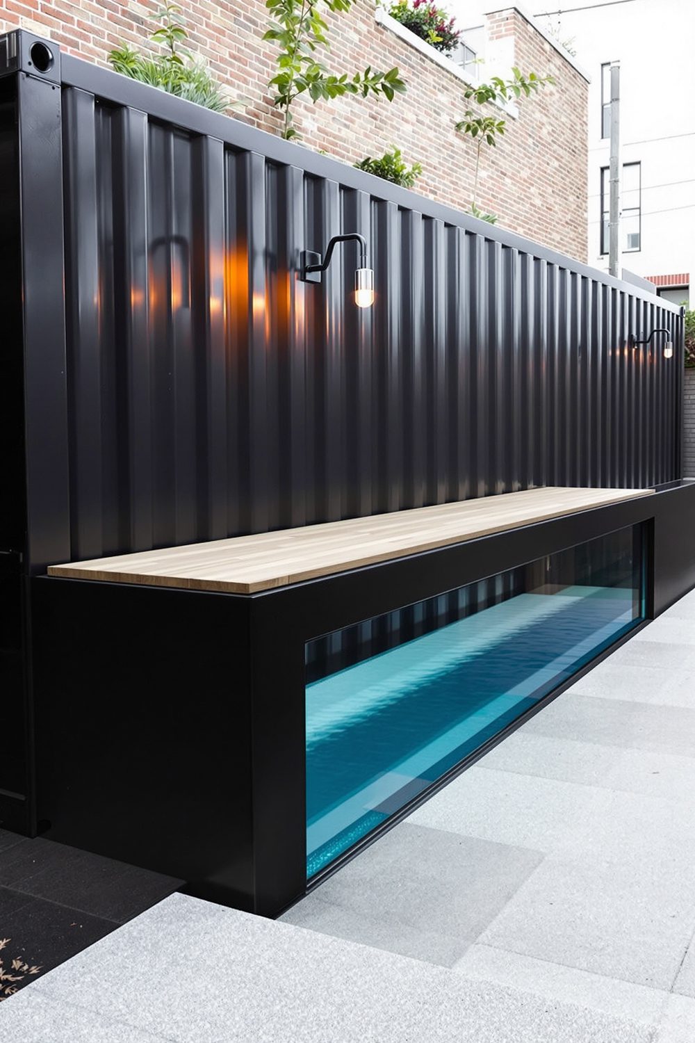 Modern Container Pool Small Urban Backyard Shipping Design