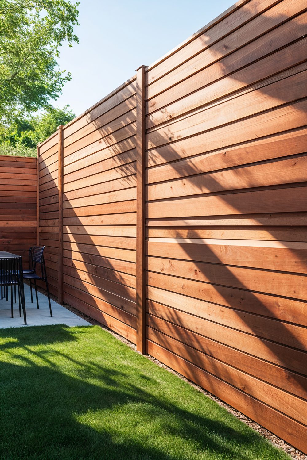 Modern Horizontal Wood Privacy Fence For Sleek Backyard