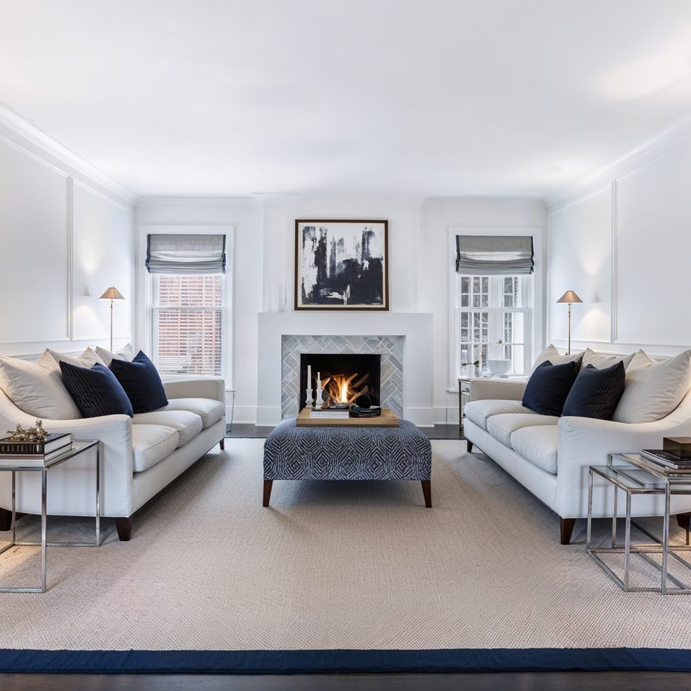 05 modern living room with cozy fireplace