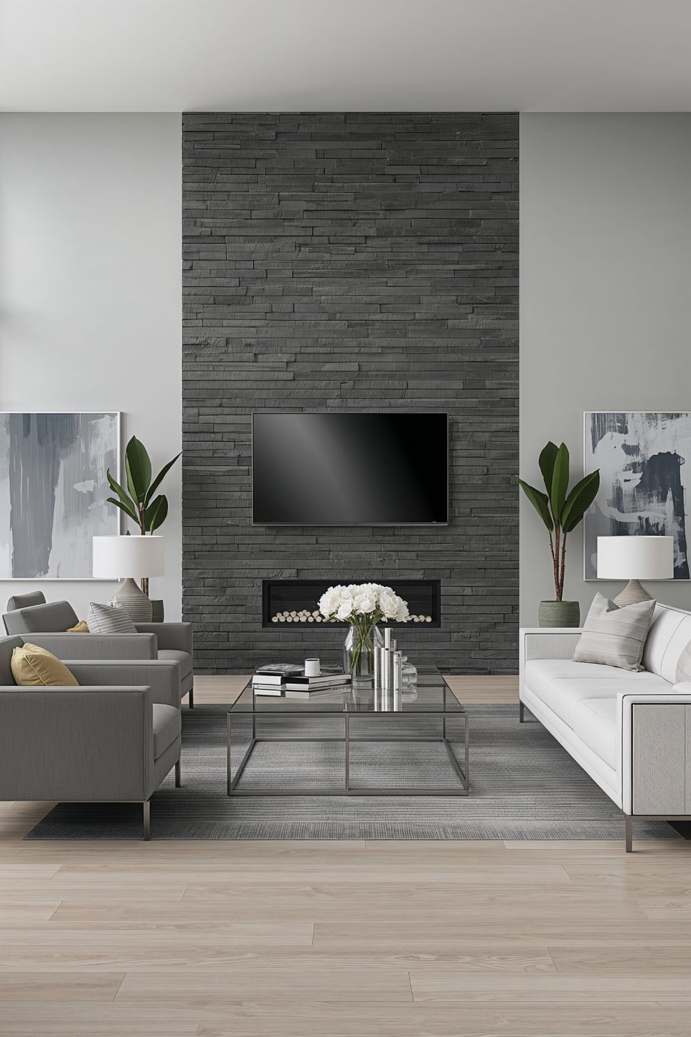 Modern Stone Accent Wall Color Combinations