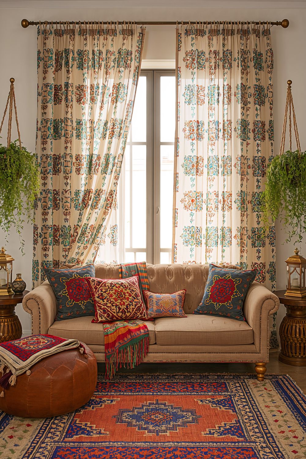 Moroccan Inspired Printed Curtains For Global Boho Style